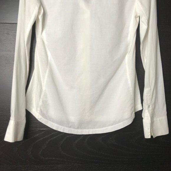 James Perse White Button Down Lightweight Top - Picture 6 of 7